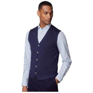 Hackett London Heren GMD Merino Silk Sl Cdi Cardigan Sweater, Blauw (zwart), XXL