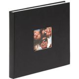 walther design fotoalbum zwart 26 x 25 cm met omslaguitsparing, Fun FA-205-B