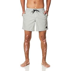 Quiksilver heren, unisex SOLID ELASTIC WAIST VOLLEY BOARDSHORT SWIM TRUNK Boardshorts, Sleet Heather, XS