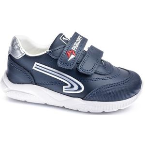 Pablosky Uniseks sportschoenen van leer met klittenbandsluiting, Blauw, 23 EU