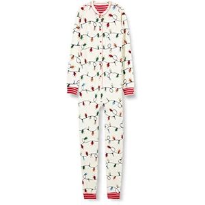 Hatley Candy Stripes and Pines Familie Pyjama Set, Glow-in-the-Dark Holiday Lights-Kids Pyjama, uit één stuk, 4 jaar, Glow-in-the-dark vakantie lichten - kinderen uit één stuk pyjama, 4 jaar