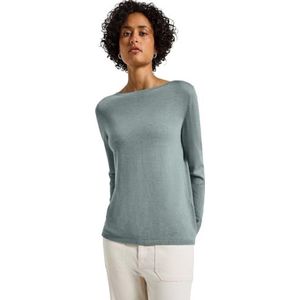 STREET ONE - Gebreide Trui - Nile Blue Mel - Met Boothals