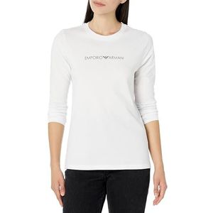 Emporio Armani Dames Dames Iconic Logo Band T-Shirt, wit, L