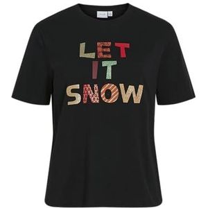 Visybil Christmas O-Neck S/S T-shirt, zwart beauty, XS