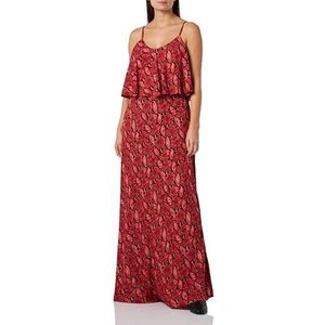 NALLY Dames maxi-jurk met slangenprint 19222834-NA02, rode slang, L, Rood slang., L