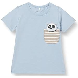 ONLY Babyjongens NBMJUDAS SS TOP Box T-shirt, Dusty Blue, 62, Dusty Blue., 62 cm