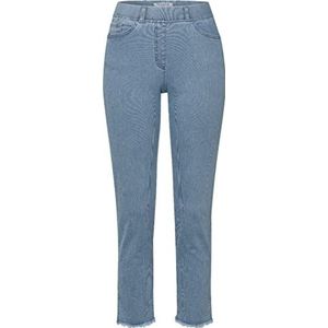 Raphaela by Brax Lavina Fringe Denim Pinstripe Jeans voor dames, Blauw/Wit, 31W / 30L