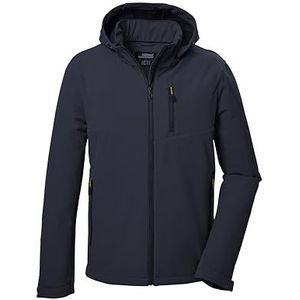 killtec heren Softshell jas/outdoorjas met afritsbare capuchon KOW 92 MN SFTSHLL JCKT, dunkel stahlblau, M, 41829-000