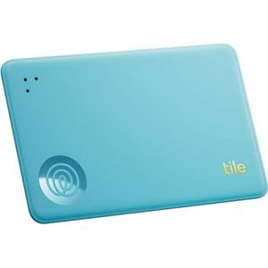 Tile by Life360 Slim - Portemonneefinder, Bluetooth-tracker en itemfinder voor bagagelabels, paspoorten en meer. Zowel iOS- als Android-compatibel. Telefoonfinder. 1 stuk (aqua lemon)