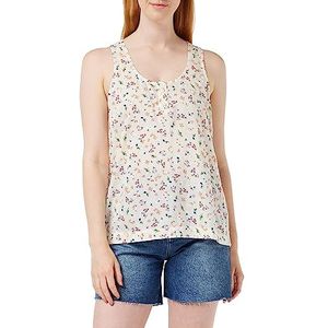 United Colors of Benetton Tanktop 5UEFDH007, wit met bloemenpatroon 77P, L dames, wit met bloemenpatroon 77p, L