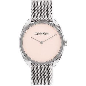 Calvin Klein analoog kwartshorloge voor dames met zilveren roestvrijstalen armband - 25200269