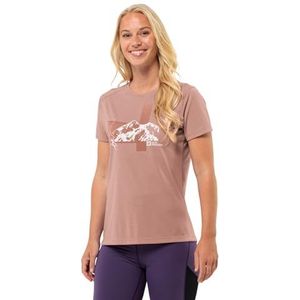 Jack Wolfskin Vonnan S/S Graphic T W T-shirt, roze, dawn, XS dames, Rose Dawn, XS