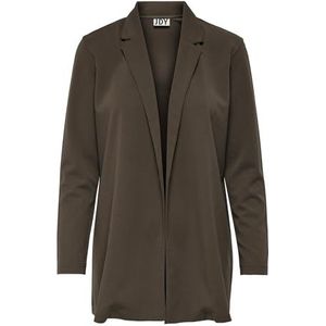 JACQUELINE de YONG lange damesblazer, chocolate brown, L