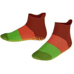 FALKE Uniseks-kind Stopper sokken Colour Block K HP Katoen Noppen op de zool 1 Paar, Rood (Claret 8112), 23-26