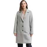 Tom Tailor - Wollen Jas - Medium Silver Grey Melange - Met Steekzakken