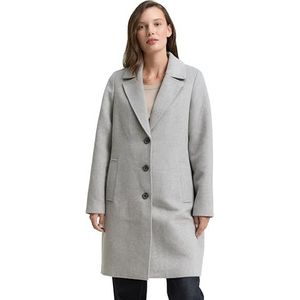 Tom Tailor - Wollen Jas - Medium Silver Grey Melange - Met Steekzakken