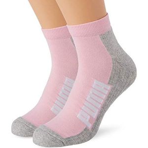 Puma Unisex Quarter sokken, roze, 39/42 (2 stuks), Basic Pink, 42 EU