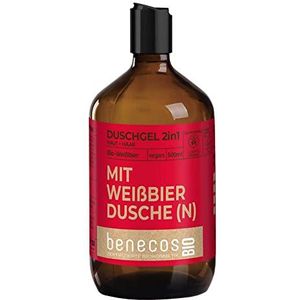 benecos Biologische douchegel 2-in-1 (lichaam en haar) biologisch wit bier - met witte bier douche