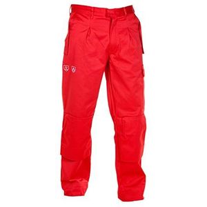 Hydrowear 043454K Meppel Broek, FR AST, 99% Katoen/1% Antistatische vezels, 44 Maten, Rood