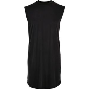 Urban Classics Damesjurk met schoudervullingen Modal Padded Shoulder Tank Dress voor vrouwen, maten XS - 5XL, zwart, XS