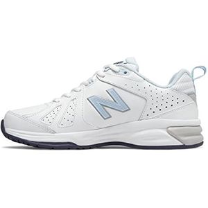 New Balance 624v5 Sneakers voor dames, Wit Light Blue, 44 EU X-breed