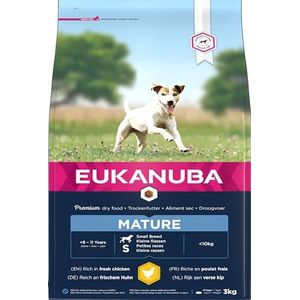 Eukanuba Mature droogvoer voor rijpe kleine honden met vers kip, 3 kg