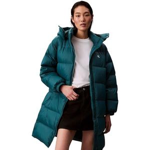 Calvin Klein Jeans dames ESSENTIAL MIDWEIGHT LONG PUFFER LV047D502G jassen, groen (Maya blauw), XXS, Groen (Maya Blauw), XXS