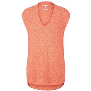 TOM TAILOR Dames pullunder 1035288, 31140 - Fever Red Melange, 3XL