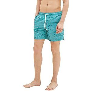 Tom Tailor Denim heren 1035053 zwemshorts, 31484 - Groen Rood Melon Sun Print, XXL