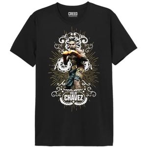 cotton division Creed MECREEDTS020 T-shirt voor heren, Felix Chavez Fight, zwart, maat XXL, Zwart, XXL