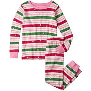 Hatley Vakantie Lichten Snoepstrepen en Dennen Familie Pyjama Set, Candy Stripes - Kids Pyjama Set, 6 jaar
