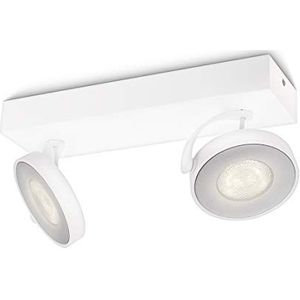 Philips Clockwork opbouwspot 2-lichts - Wit - Dimbaar - Draaibare spots - Geïntegreerde LED-lampen - Hoge lichtopbrengst