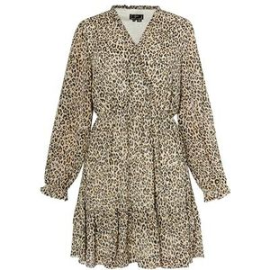 COBIE Mini-jurk voor dames met luipaardprint, lichtbeige, meerkleurig, S