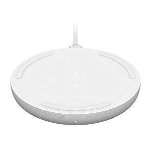 Belkin BoostCharge draadloos 10W-laadstation (Qi-gecertificeerde snelle draadloze lader voor iPhone, Samsung, Google en meer), Wit