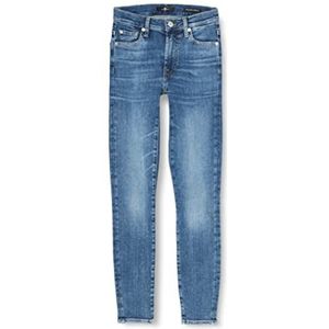 7 For All Mankind Dames Hw Skinny Slim Illusion Stride with Embellished Squiggle Jeans, lichtblauw, 25W x 25L