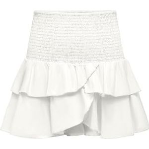 ONLY - ONLNADJA - Rok - Wit - Volantrok