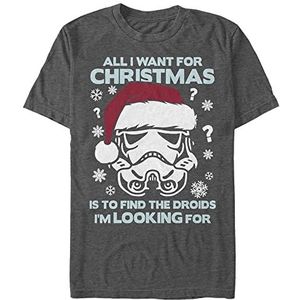 Star Wars: Classic - Still Looking for Droids Christmas Unisex Crew neck T-Shirt Melange Black M