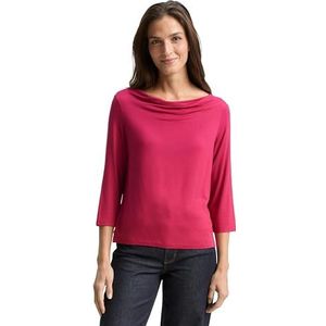 TOM TAILOR T-shirt voor dames, 38999 - donkerroze, XL