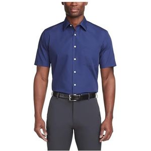 Van Heusen Herenoverhemd met korte mouwen, normale pasvorm, poplin, effen, 14.5"" Neck