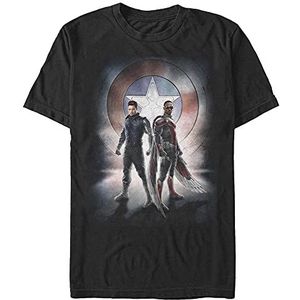 Marvel The Falcon and the Winter Soldier - Team Poster Unisex Crew neck T-Shirt Black 2XL