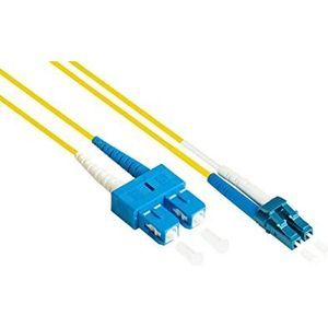 Good Connections OS2 LWL kabel - DUPLEX - stekker LC naar SC - singlemode 9/125 - verwisselbare polariteit - lichtgolfadder, glasvezelkabel, patchkabel - 15 m