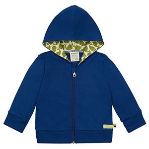 loud + proud Uniseks babyjas met capuchon, GOTS-gecertificeerd sweatjack, ultra marine, 74/80 cm