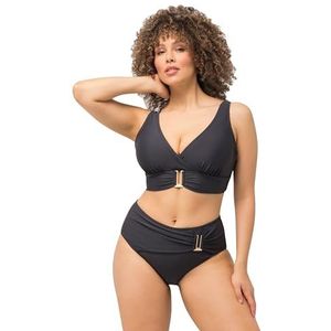 Ulla Popken Dames Sophia, gesp bikini, zwart, 56