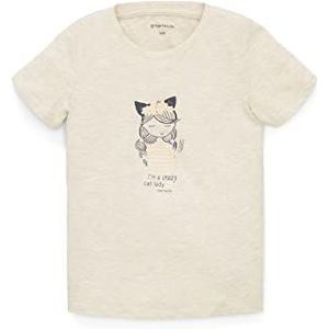 TOM TAILOR Meisjes T-shirt 1035159, 24421 - Creme Beige Melange, 92-98