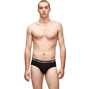 KARL LAGERFELD Heren Kl Monogram Brief (Set van 3), Zwart, XS