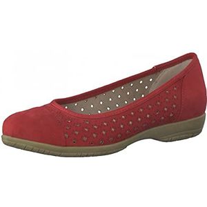 Jana Dames 22169 Ballerina Schoenen Zwart, Rood, 5 UK Wide