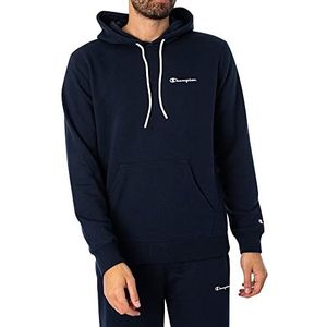 Champion Legacy American Classics Heavy Powerblend Terry Small Logo Sweatshirt met capuchon voor heren, Navy Blauw, XXL