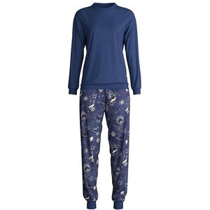 CALIDA damespyjama met manchetten, cobalt blue, 44-46