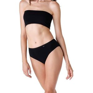 LOVABLE Dames Midi Light Modal Cotton Lovely ondergoed in bikini-stijl, zwart, M (verpakking van 3), zwart, M