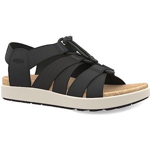 KEEN Elle Slingback Sandalen met gemengde bandjes voor dames, Zwarte berk, 41 EU